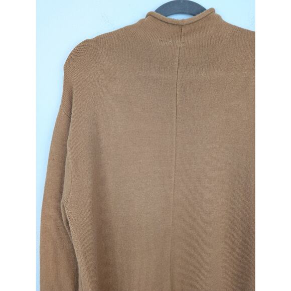 Anthropologie Moth Sweater Saskia Mock Neck Camel Tan Boho Neutral Size M - Picture 7 of 12